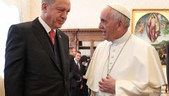 Erdoğan, Filistin meselesi için Papa ile görüştü