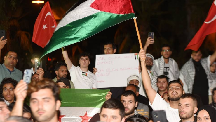 Lefkoşa’da İsrail’in sivillere saldırısı protesto edildi