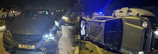 Girne Çevre Yolu’nda meydana gelen trafik kazasında 6 yaralı