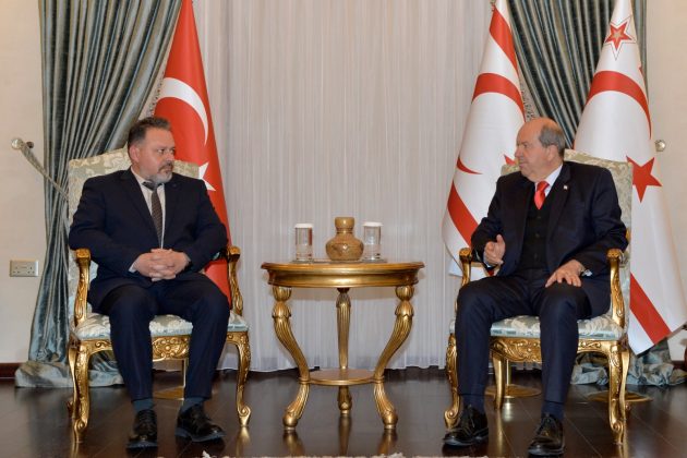 Cumhurbaşkanı Tatar, Kıbrıs Türk Kıyı Emniyeti ve Gemi Kurtarma Genel Müdürü Salel’i kabul etti
