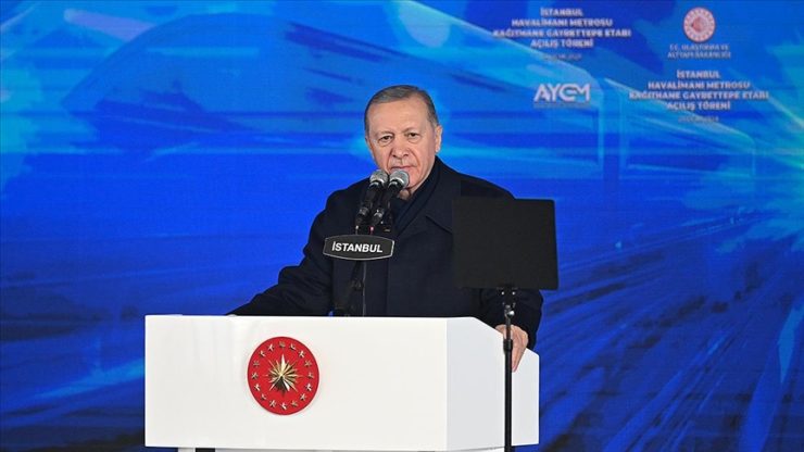 Erdoğan, İstanbul Havalimanı Metrosu Kağıthane-Gayrettepe Etabı Açılış Töreni’nde konuştu