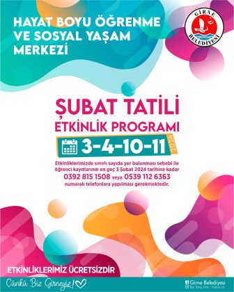 Girne Belediyesi, öğrencilere ücretsiz kurs ve etkinlik düzenliyor