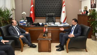 İçişleri Bakanı Dursun Oğuz, TC Adalet Bakan Yardımcısı Ramazan Can’ı kabul etti