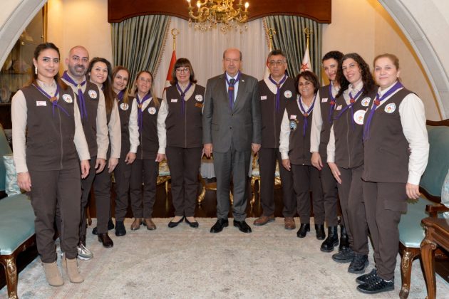 Cumhurbaşkanı  Tatar, KKTC İzci Liderleri Derneği heyetini kabul etti