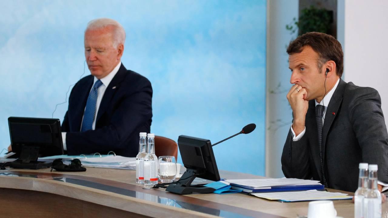Macron ve Biden, Gazze’ye insani yardımın acil ulaştırılması gerektiğini ifade etti