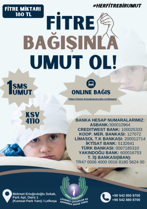 Kemal Saraçoğlu Lösemili Çocuklar ve Kanserle Savaş Vakfı’ndan fitre bağışı çağrısı…