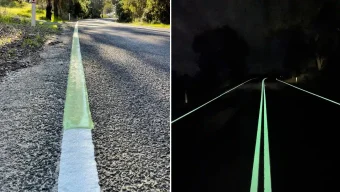 Avustralya’da yol güvenliğinde yenilik: Parlayan yol çizgileri