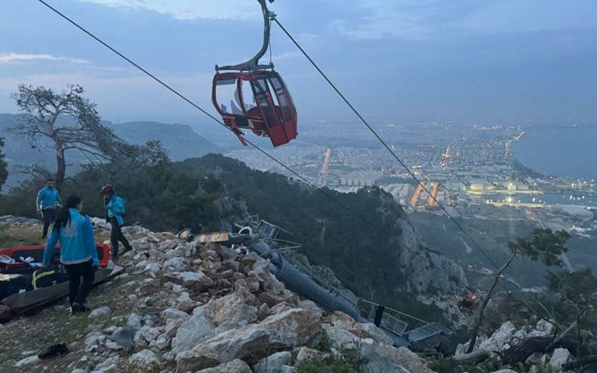 Antalya’daki teleferik kazasında kurtarma çalışmaları tamamlanmak üzere