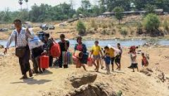 Myanmar’daki artan çatışmalar sebebiyle yaklaşık 1300 kişi Tayland’a kaçtı