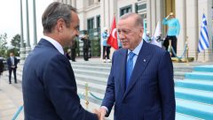 Cumhurbaşkanı Erdoğan, Yunanistan Başbakanı Miçotakis’i kabul etti